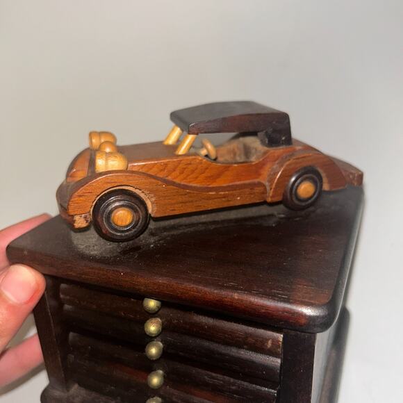 Vintage Classic Car Coaster 5 Set Wooden Roadster Wood Coaster Set Car - Picture 3 of 7